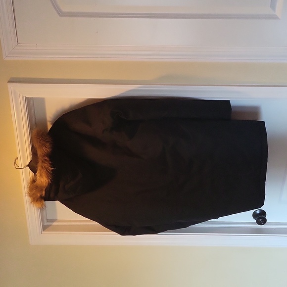 Men's XXL Old Navy Winter Coat Black with Faux Fur - Picture 3 of 4